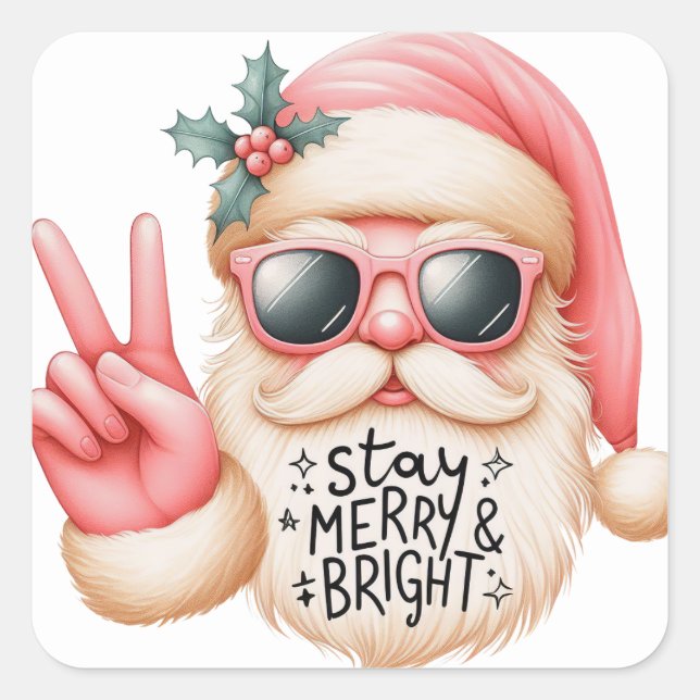 Adesivo Quadrado Natal (Frente)