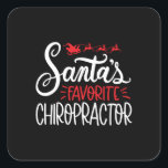 Adesivo Quadrado Natal Chiropractor Santas Favorito<br><div class="desc">Chiropractor de Natal,  Medicina Chiroprática,  Santas Favoritas,  feriado de Natal,  Natal,  Natal Chiropractor,  Natal,  Trabalhador Social,  Férias,  design de natal</div>