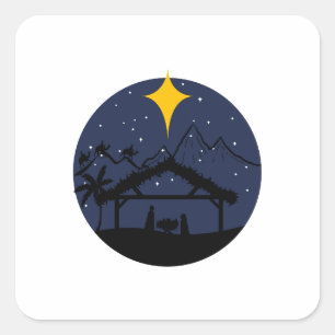 Adesivo Quadrado Natal da Sagrada Família