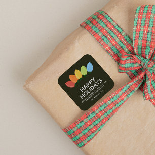 Adesivo Quadrado Natal das Luzes Gráficas Modernas