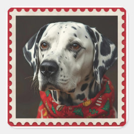 Adesivo Quadrado Natal de estimação
