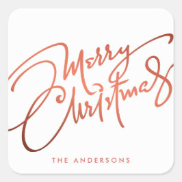 ADESIVO QUADRADO NATAL DE MERCADORIAS COM LETRA MÃO | PILHA DE FERI