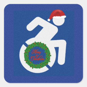 Adesivo Quadrado Natal Deficientes