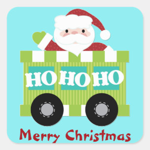Adesivo Quadrado Natal do carro de trem de Papai Noel