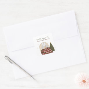 Adesivo Quadrado Natal dos Avós Mais Queridos Personalizado
