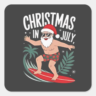 Adesivo Quadrado Natal em julho Furioso Natal Natal Papais noeis Pr