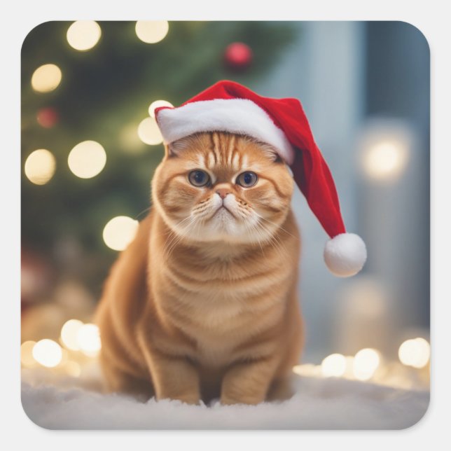 Adesivo Quadrado Natal Exótico (Frente)