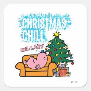 Adesivo Quadrado Natal Frio do Sr. Preguiçoso