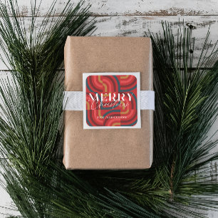 Adesivo Quadrado Natal Geométrico Máximo do Retro