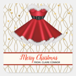 Adesivo Quadrado Natal - Glam Chic