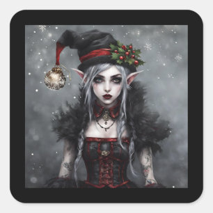 Adesivo Quadrado Natal Gótico