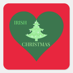 Adesivo Quadrado Natal irlandês