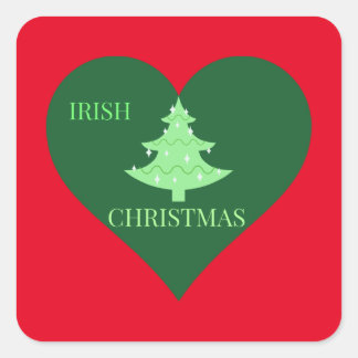 Adesivo Quadrado Natal irlandês
