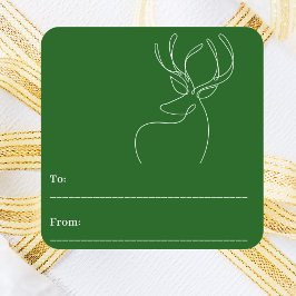 Adesivo Quadrado Natal moderno renascimento verde branco