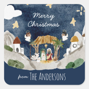 Adesivo Quadrado Natal Negra Africano Americano