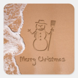 Adesivo Quadrado Natal no Verão