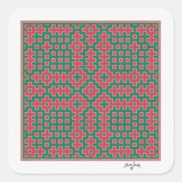 Adesivo Quadrado Natal Pensado, Hitomezashi inspirou Azulejo