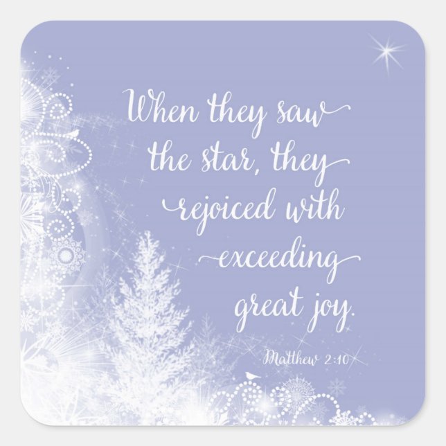 Adesivo Quadrado Natal - Quando Viram a Estrela (Frente)