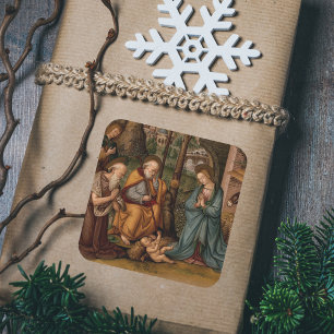 Adesivo Quadrado Natal religioso Cristo