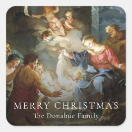 Adesivo Quadrado Natal Religioso Natividade Santa Sagrada Família D
