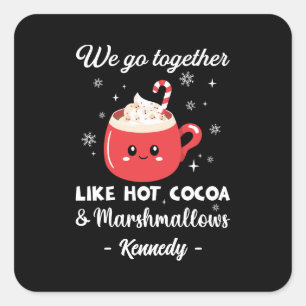 Adesivo Quadrado Natal romântico e engraçado