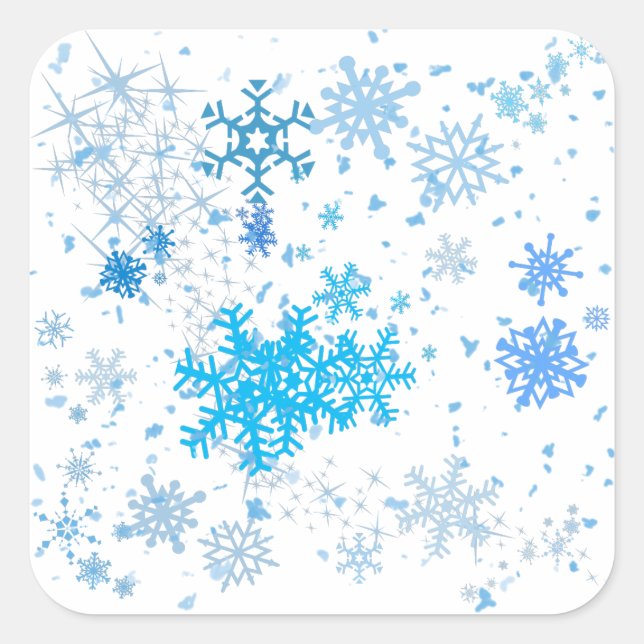 Adesivo Quadrado Natal Snowfall (Frente)