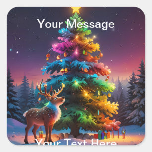 Adesivo Quadrado Natal Winter Wonderland Holiday Season