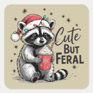 Adesivo Quadrado Natalina Cuca Mascarada Feroz Mas Fofo Natal Anima