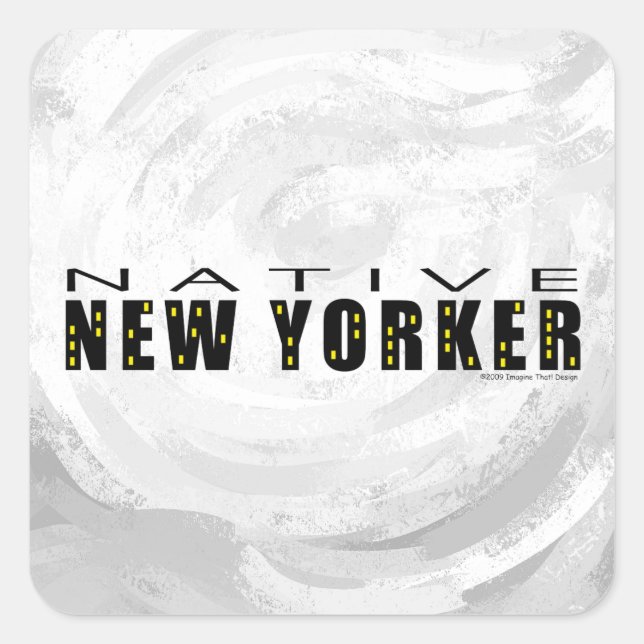 Adesivo Quadrado Native New Yorker black (Frente)