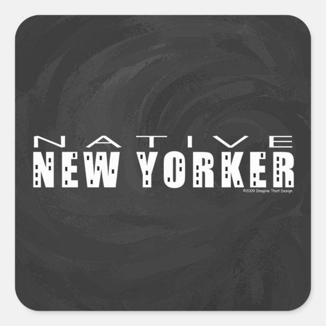 Adesivo Quadrado Native New Yorker black (Frente)