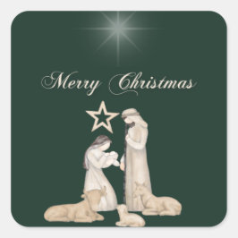 Adesivo Quadrado Natividade divina: Os Mais Abençoados Abraçadores