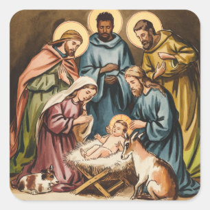 Adesivo Quadrado Natividade nascimento de Jesus