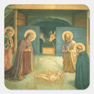 Adesivo Quadrado Natividade por Fra Angelico