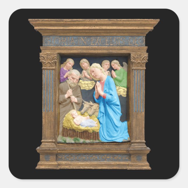 Adesivo Quadrado NATIVITY Luca Della Robbia (Frente)