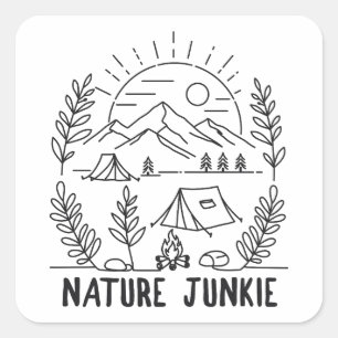 Adesivo Quadrado Nature Junkie