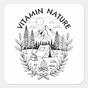 Adesivo Quadrado Natureza da vitamina