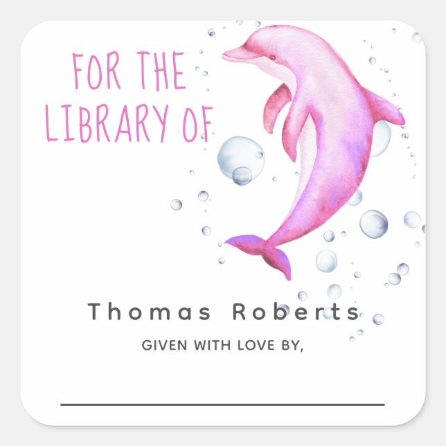 Adesivo Quadrado Náutico de Aquarela - placa de chá de fraldas (Frente)