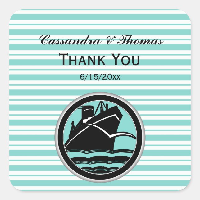 Adesivo Quadrado Náutico Navio Lt Blue SQ Envelope SQ Branco TY (Frente)