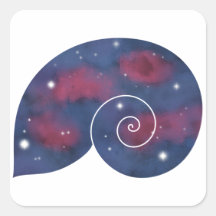 Nautilus Shell Starscape Sticker