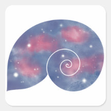 Nautilus Shell Starscape Sticker