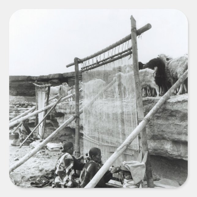 Adesivo Quadrado Navajo weavers, c.1914 (Frente)