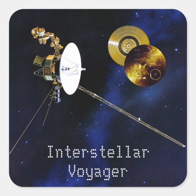 Adesivo Quadrado Nave Espacial Interestelar Voyager (Frente)