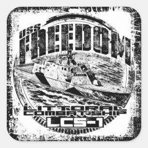 Adesivo Quadrado Navio de combate Litoral Freedom Sticker