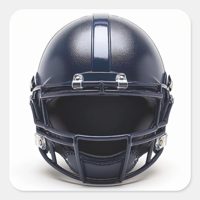 Adesivo Quadrado Navy Blue American Football Helmet Decal (Frente)