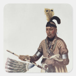 Adesivo Quadrado Naw-Kaw ou 'Wood', chefe do Winnebago