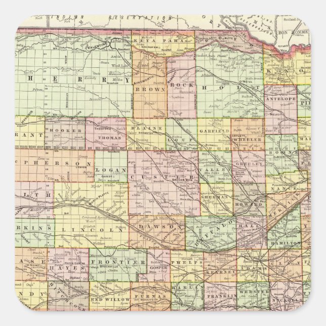 Adesivo Quadrado Nebraska 4 (Frente)