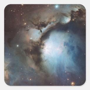 Adesivo Quadrado Nebulosa de Órion Messier 78 Foto Espacial Real