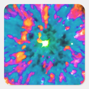 Adesivo Quadrado Nebulosa Planetária NGC 6751 Pop Art Psicodélica