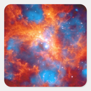 Adesivo Quadrado Nebulosa Tarântula Foto Espacial Infravermelha Col