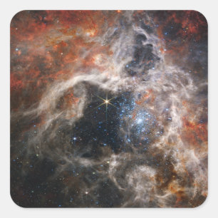 Adesivo Quadrado Nebulosa Tarantula JWST